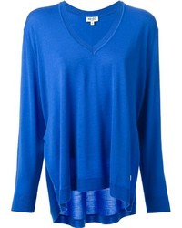blauer Pullover mit einem V-Ausschnitt von Kenzo