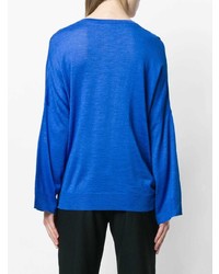 blauer Pullover mit einem V-Ausschnitt von Stella McCartney