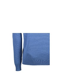blauer Pullover mit einem V-Ausschnitt von LERROS
