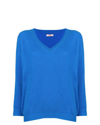 blauer Pullover mit einem V-Ausschnitt von Liska