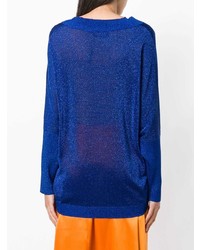 blauer Pullover mit einem V-Ausschnitt von Missoni