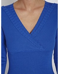 blauer Pullover mit einem V-Ausschnitt von Morgan
