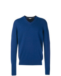 blauer Pullover mit einem V-Ausschnitt von N.Peal