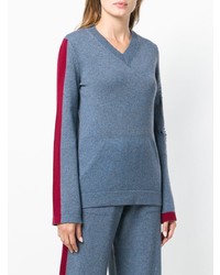 blauer Pullover mit einem V-Ausschnitt von Barrie