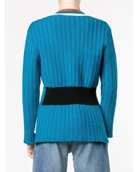 blauer Pullover mit einem V-Ausschnitt von Marni