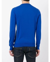 blauer Pullover mit einem V-Ausschnitt von Aspesi