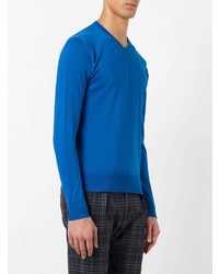 blauer Pullover mit einem V-Ausschnitt von Ballantyne