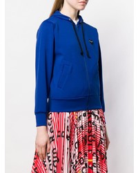 blauer Pullover mit einer Kapuze von Comme Des Garcons Play