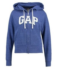blauer Pullover mit einer Kapuze von Gap