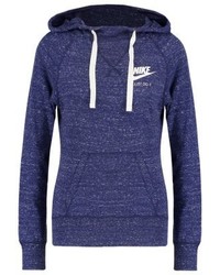 blauer Pullover mit einer Kapuze von Nike