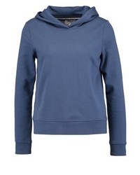 blauer Pullover mit einer Kapuze von Only