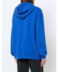 blauer Pullover mit einer Kapuze von Proenza Schouler