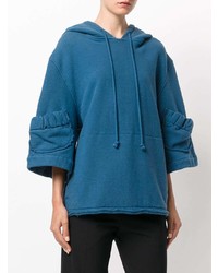 blauer Pullover mit einer Kapuze von JW Anderson