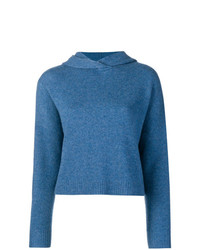 blauer Pullover mit einer Kapuze von Theory