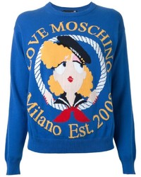 blauer Pullover von Love Moschino
