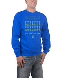 blauer Pullover