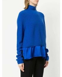 blauer Rollkragenpullover von Elie Tahari