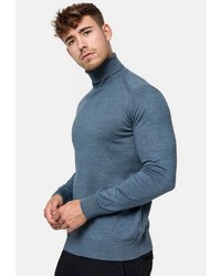 blauer Rollkragenpullover von INDICODE
