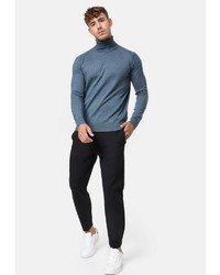 blauer Rollkragenpullover von INDICODE