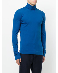 blauer Rollkragenpullover von Calvin Klein