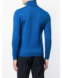 blauer Rollkragenpullover von Roberto Collina