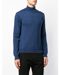 blauer Rollkragenpullover von Corneliani