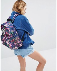 blauer Rucksack mit Blumenmuster von Hype