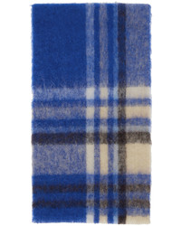 blauer Schal mit Karomuster von Acne Studios