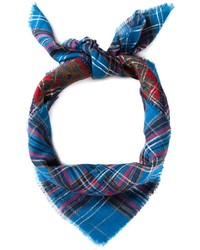 blauer Schal mit Schottenmuster von Saint Laurent