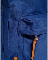 blauer Segeltuch Rucksack von Asos