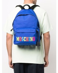 blauer Segeltuch Rucksack von Moschino