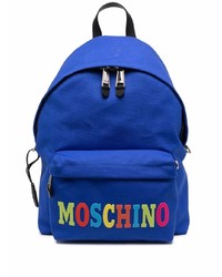 blauer Segeltuch Rucksack von Moschino