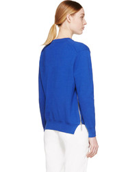 blauer Strick Oversize Pullover von Edit