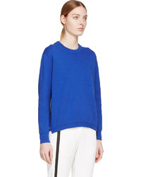 blauer Strick Oversize Pullover von Edit