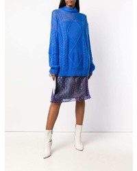 blauer Strick Oversize Pullover von Maison Margiela