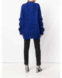 blauer Strick Oversize Pullover von Maison Margiela