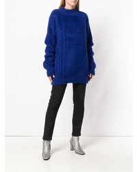 blauer Strick Oversize Pullover von Maison Margiela