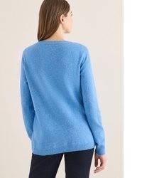 blauer Strick Pullover von Cecil