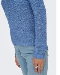 blauer Strick Pullover von Only