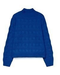 blauer Strick Rollkragenpullover von Vero Moda