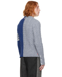 blauer Strickpullover von Thom Browne