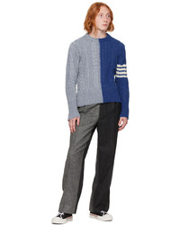 blauer Strickpullover von Thom Browne