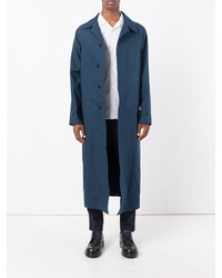 blauer Trenchcoat von Jil Sander