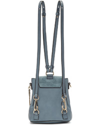 blauer Wildleder Rucksack von Chloé