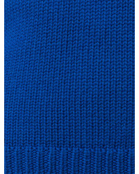 blauer Wollpullover von Oscar de la Renta