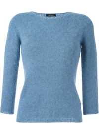 blauer Wollpullover von Roberto Collina