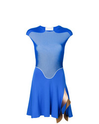 blaues ausgestelltes Kleid von Esteban Cortazar
