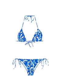 blaues bedrucktes Bikinioberteil von Isolda