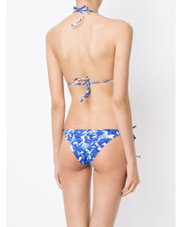 blaues bedrucktes Bikinioberteil von Isolda