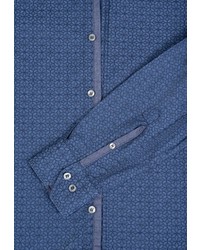 blaues bedrucktes Businesshemd von Signum